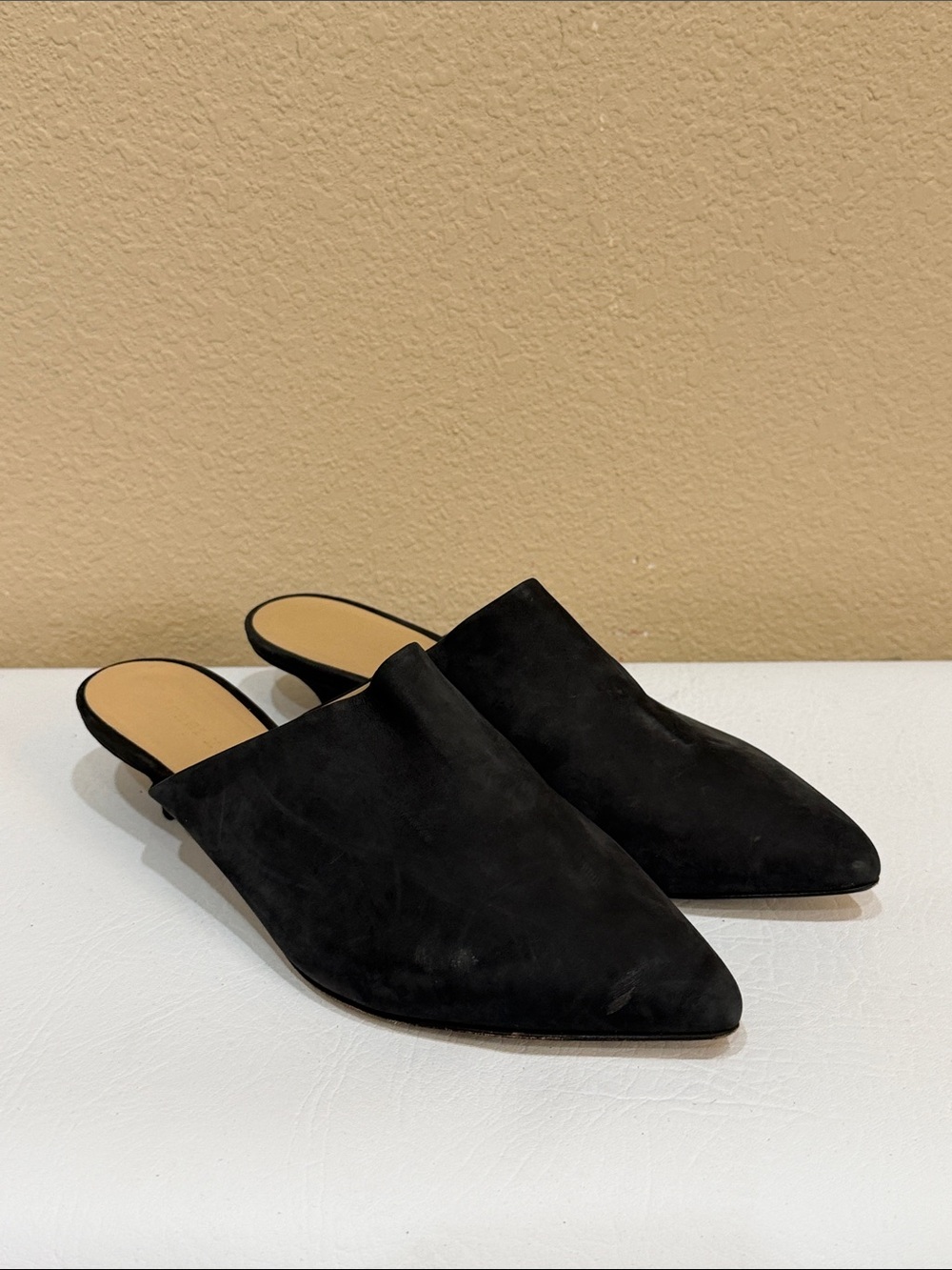 Jenni Kayne Pointed-Toe Kitten Heel Mules
